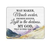 Superficie Liscia Tampone per Mouse, Way Maker Miracle Worker Light in The Darkness Tappetino per Il Mouse Lavabile Gaming Mousepad per PC Ufficio Laptop