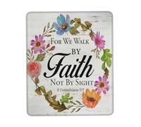 Superficie Liscia Tappetini Mouse, Verse for We Walk by Faith Not by Sight Scripture Tappetino per Il Mouse antisfilacciamento Gaming Mousepad per Ufficio Casa Laptop