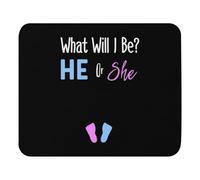 Superficie Liscia Tappetini Mouse, What Will I Be He or She Gender Reveal Tappetino per Il Mouse antisfilacciamento Gaming Mousepad per Casa PC Computer