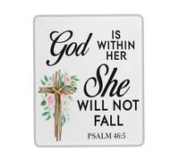 Superficie Liscia Tappetino Mouse, God is Within Her She Will Not Fall Verse Tappetino per Il Mouse antisfilacciamento Gaming Mousepad per Laptop Casa Computer