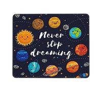 Superficie Liscia Tappetino Mouse, Nver Stop Dreaming Outer Space Planets Star Cluster Solar Tappetino per Il Mouse Antipolvere Gaming Mousepad per PC Notebook Casa