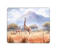 Superficie Liscia Tappetino per Il Mouse, African Savanna Giraffe, Multifunzionale Tappetino per Mouse, Gaming Mousepad, 25X30cm, PC, Notebook, Casa