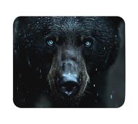 Superficie Liscia Tappetino per Il Mouse, Black Bear Animal, antisfilacciamento Tappetini Mouse, Mousepads, 25X30cm, Laptop, Ufficio, Notebook