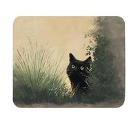 Superficie Liscia Tappetino per Il Mouse Black Cat in The Grass Gaming Mousepad Tappetini Mouse 25x30cm per PC,Notebook,Computer