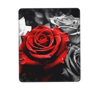 Superficie Liscia Tappetino per Il Mouse Black White And Red Roses 25X30Cm, Tappetino per Mouse Antisfilacciamento Gaming Mousepad per Computer Casa Pc