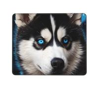 Superficie Liscia Tappetino per Il Mouse, Blue Eyed Husky, antisfilacciamento Tappetino per Mouse, Mousepads, 25X30cm, Ufficio, Laptop, Notebook