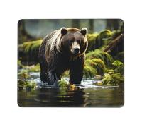 Superficie Liscia Tappetino per Il Mouse, Brown Bear Pounce, Multifunzionale Tampone per Mouse, Mousepads, 25X30cm, Laptop, Ufficio, Computer