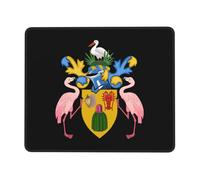 Superficie Liscia Tappetino per Il Mouse, Coat of Arms of The Turks And Caicos Islands, Multifunzionale Tappetino per Mouse, Mousepads, 25X30cm, Computer, Notebook, Casa