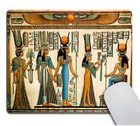 Superficie Liscia Tappetino per Il Mouse Egyptian Papyrus Qu-EEN Nefertari Offering to Isis Gaming Mousepad Tampone per Mouse 25x30cm per Ufficio,Laptop,Casa