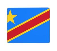 Superficie Liscia Tappetino per Il Mouse, Flag of The Congo, Pratica Tappetini Mouse, Mousepads, 25X30cm, Ufficio, Casa, Laptop