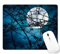 Superficie Liscia Tappetino per Il Mouse Full Moon at Night in The Gaming Mousepad Tappeto Mouse 25x30cm per PC,Ufficio,Laptop