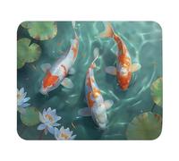 Superficie Liscia Tappetino per Il Mouse, Koi Fish in A Pond, Personalizzato Tampone per Mouse, Mousepads, 25X30cm, Computer, PC, Casa