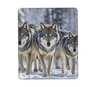 Superficie Liscia Tappetino per Il Mouse, Pack of Wolves, Pratica Tappetino per Mouse, Mousepads, 25X30cm, Ufficio, Laptop, Notebook
