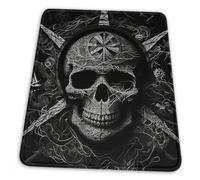 Superficie Liscia Tappetino per Il Mouse Skull Pirate Abstract Black 25X30Cm, Tappetini Mouse Ergonomico Gaming Mousepad per Notebook Ufficio Laptop