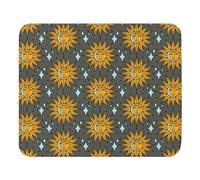 Superficie Liscia Tappetino per Il Mouse, Sleeping Sun Moon And Stars, antisfilacciamento Tappetino per Mouse, Mousepads, 25X30cm, PC, Casa, Computer