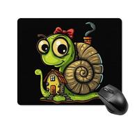 Superficie Liscia Tappetino per Il Mouse Snail with Shell House Printed 25X30Cm, Tappetino per Mouse Personalizzato Gaming Mousepad per Casa Pc Computer