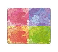 Superficie Liscia Tappetino per Il Mouse, Spring Colorful Flowers, Lavabile Tappeto Mouse, Mousepads, 25X30cm, Laptop, Ufficio, Casa