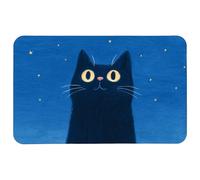 Superficie Liscia Tappetino per Il Mouse Starry Night And Black Cat Gaming Mousepad Tappetino Mouse 25x30cm per Notebook,Computer,Laptop