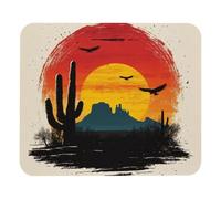 Superficie Liscia Tappetino per Il Mouse Sunset Wild Free Western Desert Gaming Mousepad Tappetini Mouse 25x30cm per Casa,Laptop,Computer