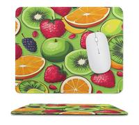 Superficie Liscia Tappetino per Il Mouse Various Fruits Printed 25X30Cm, Tappeto Mouse Confortevole Gaming Mousepad per Pc Ufficio Casa