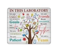 Superficie Liscia Tappetino per Mouse, in This Laboratory We Are Helpful We Are Friends Quote Tappetino per Il Mouse antisfilacciamento Gaming Mousepad per Ufficio Laptop Notebook