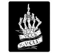 Superficie LisciaTappetino per Il MouseGet Named Skull Backdrop Black And White Funny RockGaming MousepadTappetino per Mouse25x30cmperLaptop,Ufficio,Notebook