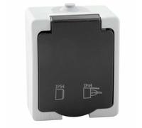 Superficie - Presa di base con protezione IP54, ideale per esterni, resistente all'acqua e alla polvere, facile installazione e uso sicuro
