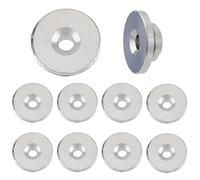 SUPERFINDINGS 10 Pz Manicotti Protettivi in Acciaio Inossidabile per Fune Metallica Protezioni Ringhiera Cavo in Gomma Siliconica Pali Metallici Tondi Argento Foro Protettore Fune Metallica 4.5mm