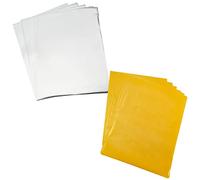 SUPERFINDINGS 100 Fogli 2 Colori Stampa a Caldo Carta 11.42x8.15in Metallica Carta stagnola di trasferimento di Calore per Quill Foil/Penna di Calore Carta Facendo Scintillante Carta