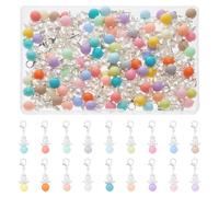 SUPERFINDINGS 108 pezzi 18 colori Charm Alata Angelo Pendente Colorato Pendente Ali di Angelo Perle In Acrilico Decorazioni per La Creazione di Gioielli Portachiavi Ornamento Appeso