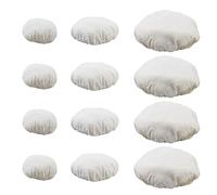 SUPERFINDINGS 12 pezzi, 3 misure, riutilizzabili per lievito ossigeno, coperture in tessuto di cotone fatti a mano, coperture in tessuto elastico con diametro di 8/10/16 cm, per lievito naturale