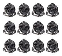 SUPERFINDINGS 12 Pz Ancora Spilla Dorata/Platino/Nero Ancora Spille Decorative In Lega Vela Spilla Marina Motivo Spilla Da Spilla Per Uomo E Donne Vestito Cappotto Giacca di Tessuto, 15x13mm, Metallo