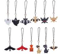 SUPERFINDINGS 12 pz Cinghie per Cellulare A Tema Halloween 7.8~9.2 cm Fantasma Zucca Moda Cordino per Telefono Cinturino Ognissanti Cat Bat Pirate Phone Chain Strap