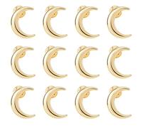 SUPERFINDINGS 12 spille a martingala luna spille celeste in lega dorata, accessori per abito da donna per camicetta, abito maglione scialle gioielli decorazione festa banchetto, 28.5x21.5mm, Metallo