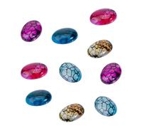 SUPERFINDINGS 12pz 3 Stili Ovale Naturale Vene del Drago Cabochon di Agata 25x18mm Cabochon di Pietre Preziose con Parte Posteriore Piatta per La Creazione di Gioielli