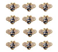 SUPERFINDINGS 12Pz Spilla Da Ape Smaltata Spilla D'Ape Dorata Spilla D'Ape In Lega Spille di Rhinestones A Tema Ape Spilla D'Ape per Camicetta, Vestito, Maglione, Decorazione per Scialle