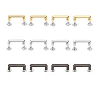 SUPERFINDINGS 12Set 3Colori Borsa in Metallo Cinghia Connettore Chiusura Borsa Fermagli Sospensione Fermagli Ponte Ancoraggio Catena Cinghia Viti per Fai da Te Artigianato Pelle Realizzazione Borse
