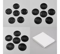 SUPERFINDINGS 18Pcs Mini Record Modello Piccolo Dollhouse Records Scala 1:12 Mini Vinile Record Set Nero Micro Paesaggio Decorazione Accessori per Artigianato fai da te Micro Landscape Accessori