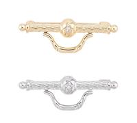 SUPERFINDINGS 2 Colori Lega Ciondolo A Spilla Convertitore Oro E Platinato Charm Ciondolo Come Spilla Aghi Convertitore di Gioielli Per Trasformare Ciondoli In Spille Accessori Fai Da Te