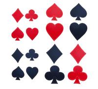 SUPERFINDINGS 2 Dimensione 8 Stili Carte da Gioco Appliques Kit Applique in Tessuto da Poker Toppe Termoadesive da Cucire Carte da Gioco Toppa con Logo Carte da Poker Applicazioni Ricamate da Gioco