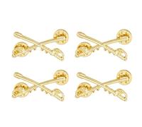 SUPERFINDINGS 2 paia di grandi spille da cavalleria dorate a forma di U. S. Pin di Cavalleria dell'Esercito Spille Uniforme Militari in Lega Piccole Forcine per Cappello Zaino Camicie