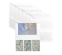 SUPERFINDINGS 20 inserti trasparenti in plastica con cerniera, 8.58x7.48 in / 21,8 x 19 cm, formato A6, organizer per passaporto, con 3 tasche, per viaggi, quaderni, biglietti e adesivi