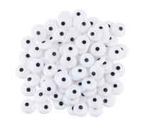 SUPERFINDINGS 200Pcs 12mm Occhi Cabochon Occhi Piastrelle Occhi Piatti, Occhi Rotondi Neri Bianchi Occhi di Sicurezza Flatback Amigurumi Occhi per Puppet Teddy Bear Crochet