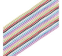 SUPERFINDINGS 24 pezzi 8 colori gel per catena di perle combinate, in collana di perle, 16 ~ 18 cm, lunghezza 1,5 mm, catena a sfere rotonde, saldata, leggera, pesante, streamer acqua salata