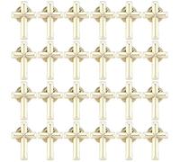 SUPERFINDINGS 24 Pin Di Laps Croce Bronzo Antico Pin Cravatta Cristiani 2.5x1.6cm Per Costume Uomo Evento Pubblico Cerimonia Religiosa Pin's Bulk Per Zaino Abbigliamento