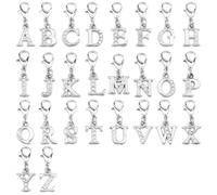 SUPERFINDINGS 26 pezzi lega lettera ciondolo con strass, ciondolo gatto oro Clipon, partito connessione fascino, regalo di nozze, decorazione monogramma dalla A alla Z, 26mm
