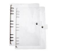 SUPERFINDINGS 2PCS Trasparente B5 Raccoglitore per Notebook Coperture per Raccoglitori In Plastica PVC Raccoglitore A 9 anelli per Fogli Sciolti 28x22x2.6cm Planner Cover Protector Snap