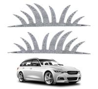 SUPERFINDINGS 2Pezzi Adesivi per Ciglia Finte per Fari Auto Bianchi con Diamanti Falsi Adesivi per Auto Adesivi per Fari Adesivi per Ciglia Scintillanti con Diamanti