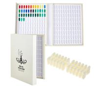 SUPERFINDINGS 2Sets Beige Nail Color Presentation Book Gel Smalto per unghie Display Board Smalto per unghie Sample Book Suggerimenti per la sostituzione Strumento per il salone