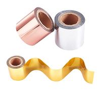 SUPERFINDINGS 3 Colori 30m/Rotolo di Carta per Stampa a Caldo Carta stagnola a trasferimento Termico Larga 4 cm Rotoli di Lamina Metallica a Caldo per la Penna D'Oca Penna per la Stampa